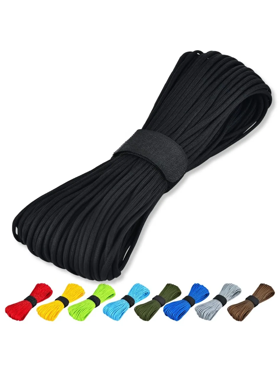 7 Kerne 550 Paracord-Schnur 5 15 30 m Durchmesser 4 mm für Outdoor-Camping-Überlebens-Lanyard Fallschirmseil Wanderzelt-Zubehör – Detail 1