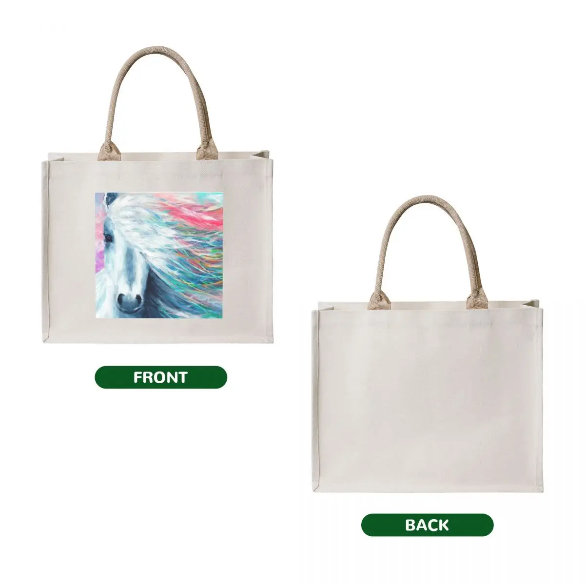 Rainbow Horse Tote Bag shopper bag woman personalized tote bag tote university