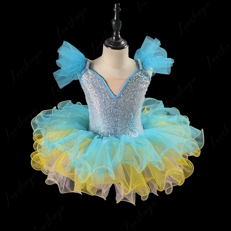 فستان رقص عصري وردي للفتيات زي أداء التخرج للأطفال