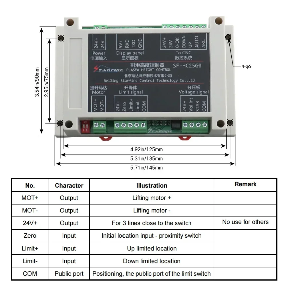 SF-HC25K THC palnik plazmowy CNC regulator wysokości automatyczna nasadka łuku napięcie maszyna do cięcia plazmowego palnik do cięcia SF-HC25G