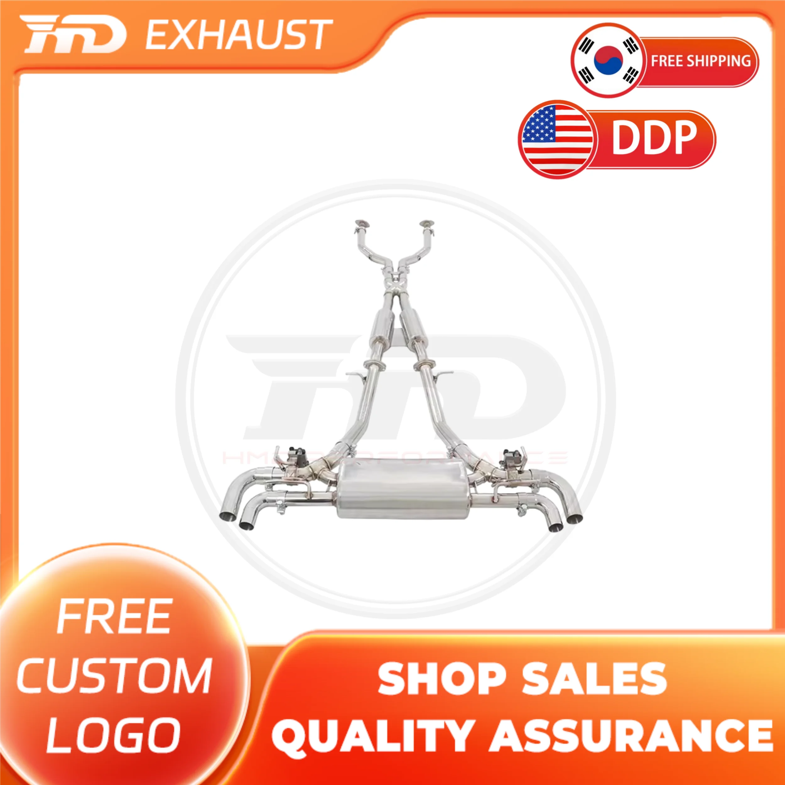 

HMD Hot sale Catback exhaust for Lexus LC500 5.0 V8 Stainless Steel Performance Exhaust System Valve With Muffler