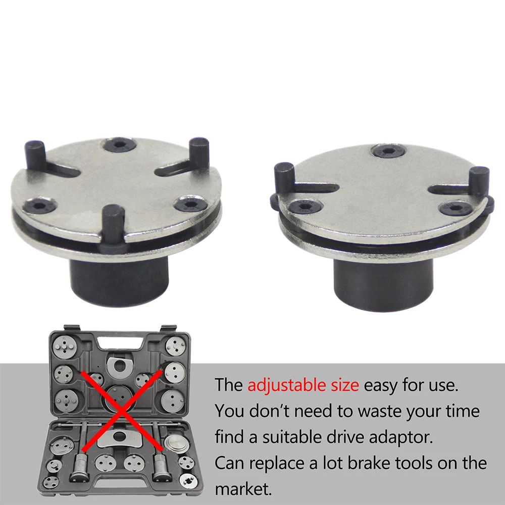 2PC Universal Adjustable 2 & 3 Pin Brake Caliper Rewind Tool Kit Adjustable Tools Auto Disc Brake Pad Caliper