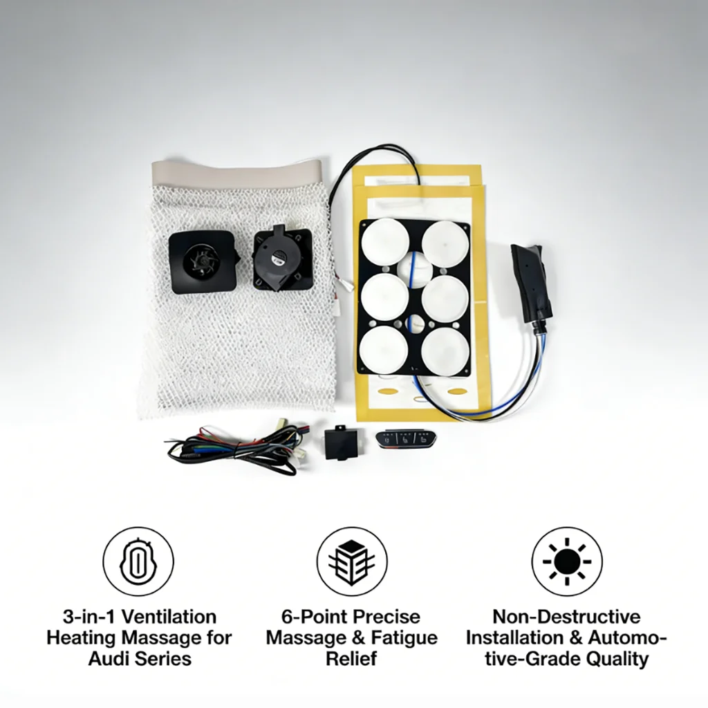 【Premium Hot Selling 】Hot Selling Universal Car Seat 3 in 1 Upgrade Kit 3-Level Ventilation,and Heating & 6-Point Pneumatic Mas