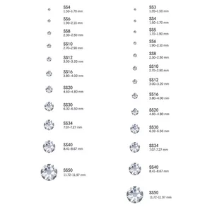 بريق كريستال الزجاج حجر الراين حار إصلاح حجر الراين ، الحديد على أحجار الراين للملابس ، زخرفة الملابس ، SS6-SS30 أفضل 10 أحجار مبيعا لتزيين النعال - No10