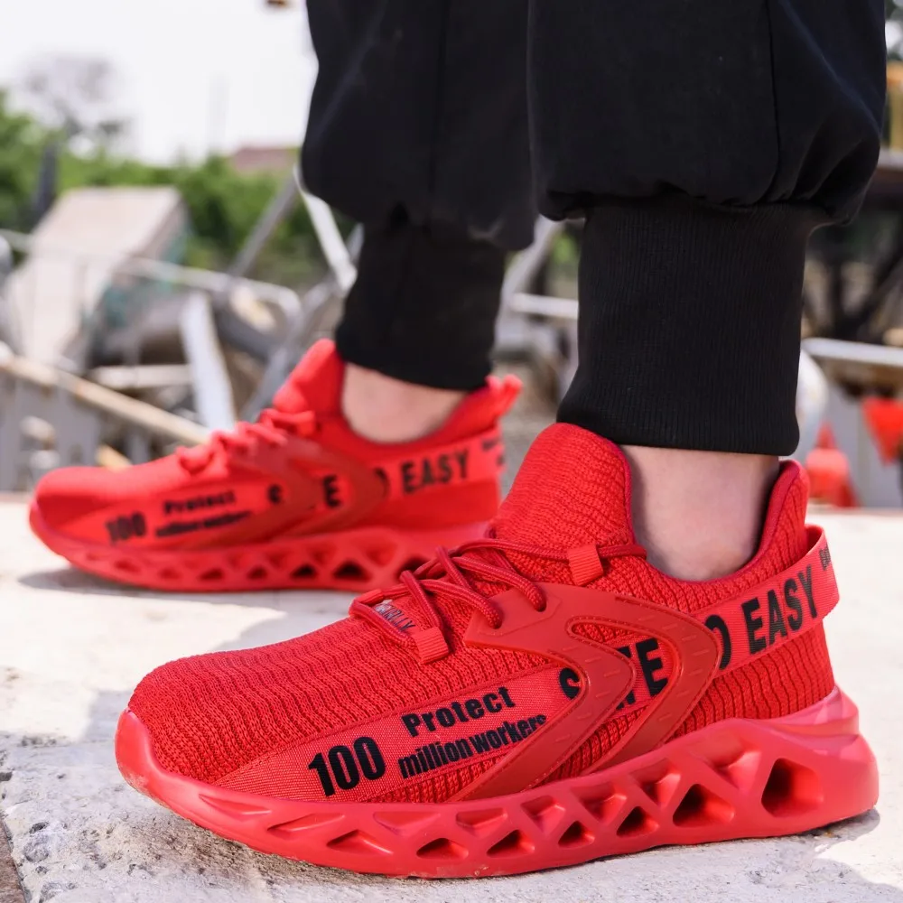 أحذية أمان للعمل للرجال، أحذية رياضية خفيفة الوزن واقية للعمل، أحذية رجالية خفيفة الوزن قابلة للتنفس، أحذية عمل مضادة للثقب