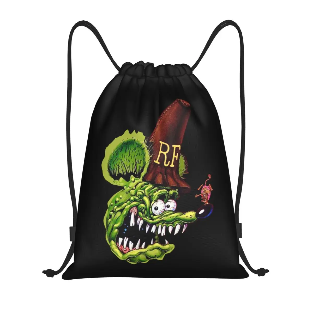 

Rat Fink анимация аниме мультфильм рюкзак на шнурке для женщин и мужчин спортивный рюкзак для спортзала портативная сумка для покупок мешок