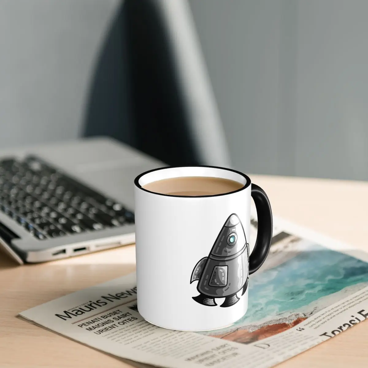 Space Capsule Mug Funny Ceramic Coffee Cups Tea Mugs Milk Cup Drinkware Gift for Friends