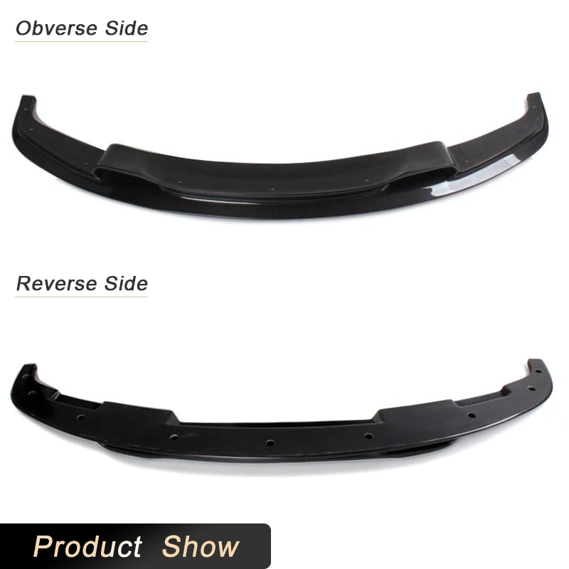 ألياف الكربون الجبهة حافة مصد السيارة المفسد لسيارات BMW 3 Series F30 M Sport 328i سيدان 2012-2017 سيارة الجبهة الشفة الذقن المئزر طقم الجسم FRP #6