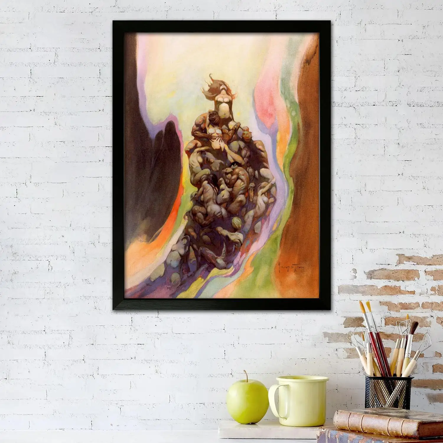 frank frazetta Illustrator Canvas Art Poster, Wall Art Picture Print, Modern Family Bedroom Decor Posters,Decorative painting