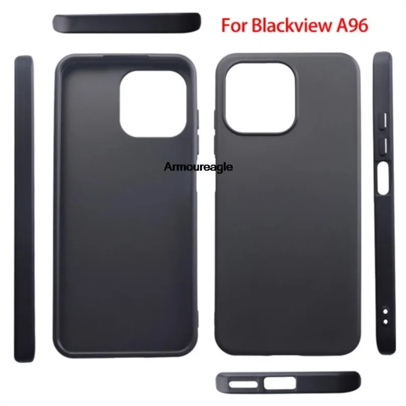 black matte soft tpu case on for blackview a96 blackviewa96 back cover cases protection coque shield