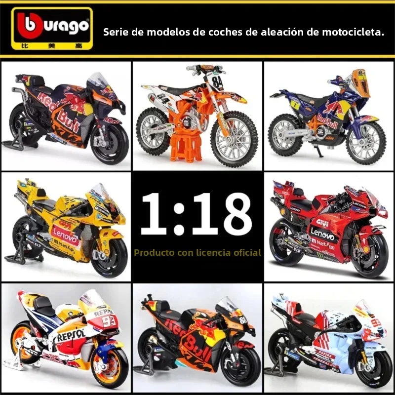 Maisto 1:18 MotoGP Motocicleta de Aleación Fundida a Presión Ducati Gresini Red Bull KTM Yamaha Moto de Carreras Coleccionable