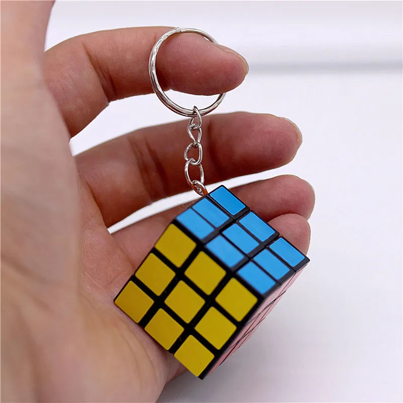 Creative 3x3cm Mini Puzzle Magic Cube Keychain Promotional Gift Bag Accessories For Children Kids Girls Fashion Jewelry Gifts