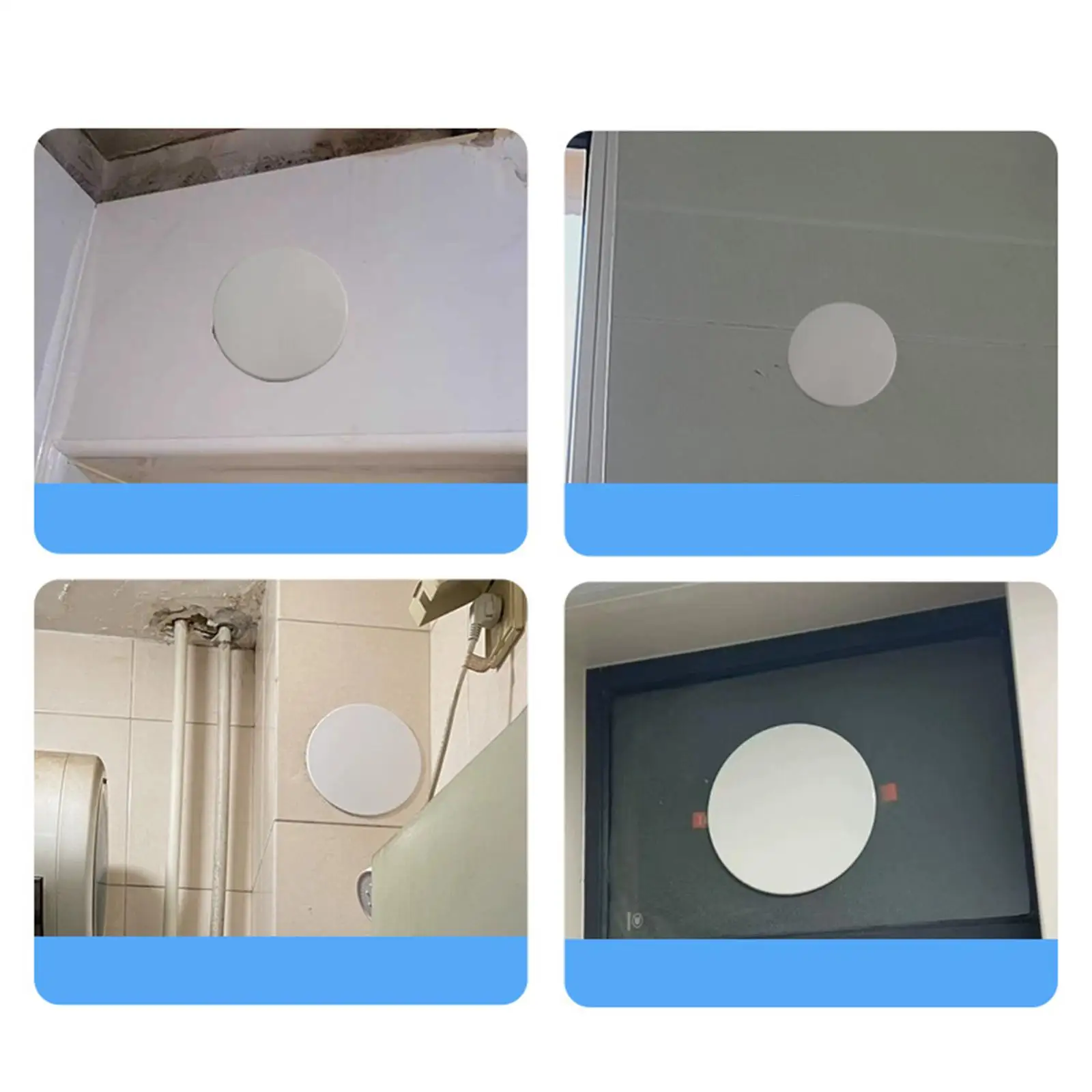 Multifunctional White Wall Plate Cover for Oversized Ceiling Holes Smoke Detector Base Cover Home Accessory Sturdy