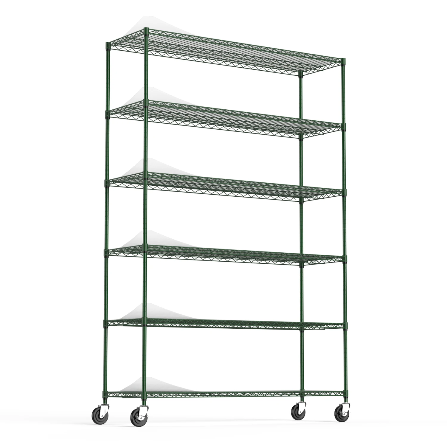 6 Tier Wire Shelving Unit, 6000 LBS Capacity, NSF Certified Metal Garage Storage Shelves, Adjustable Height, Heavy Duty Storage