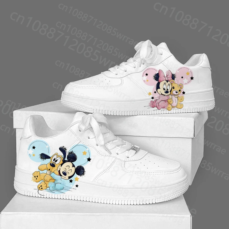 

Cartoon mickey mouse minnie couple Teenager girl boys Outdoor Basketball Sports Casual Men woman Shoes 3d Print Sneakers