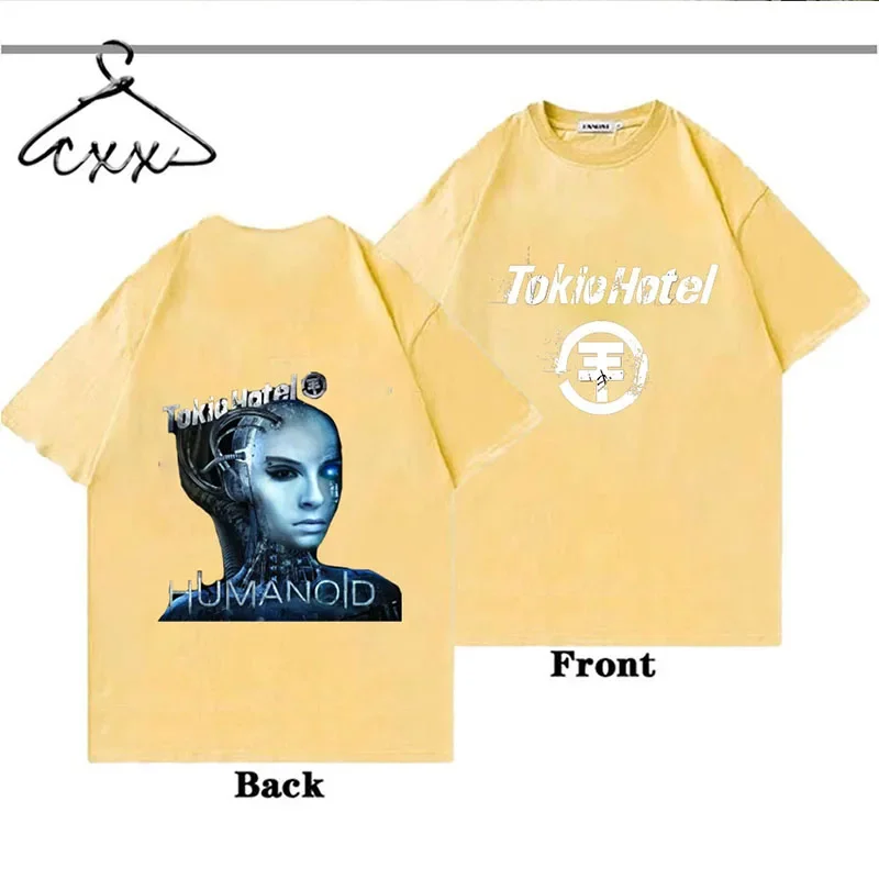 Summer Tokio Hotel Plus Size Graphic Print T Shirt Men for Women Harajuku Female Japanese Y2K Streetwear Clothing Femme Tees