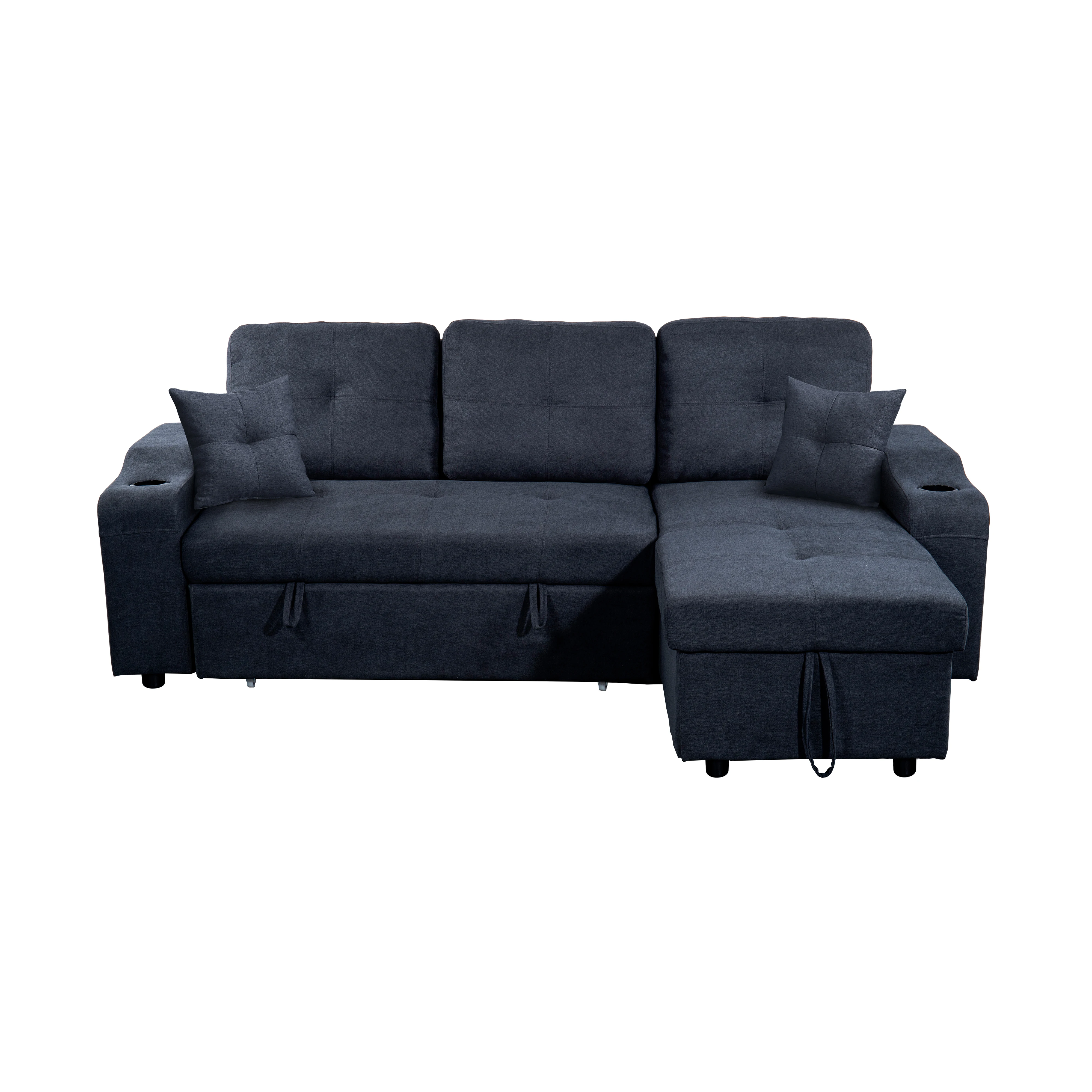 

Right-facing sectional sofa with footrest, convertible corner sofa with armrest storage, living room and apartment sectional sof