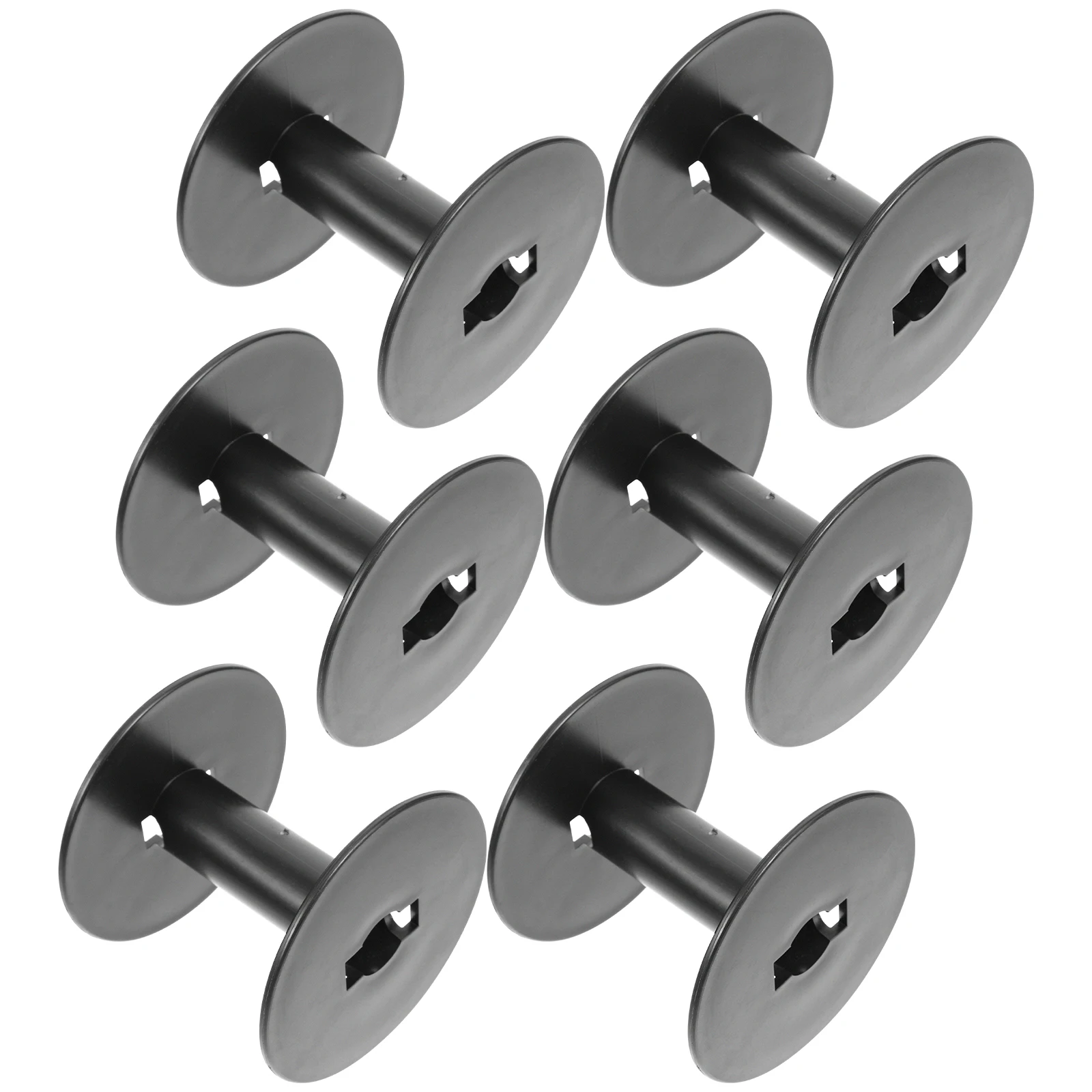 

6pcs Plastic Bobbins Wear-Resistant Clear Empty Spools For Sewing Machine Durable Compact Thread Accessories Replaceable Mini