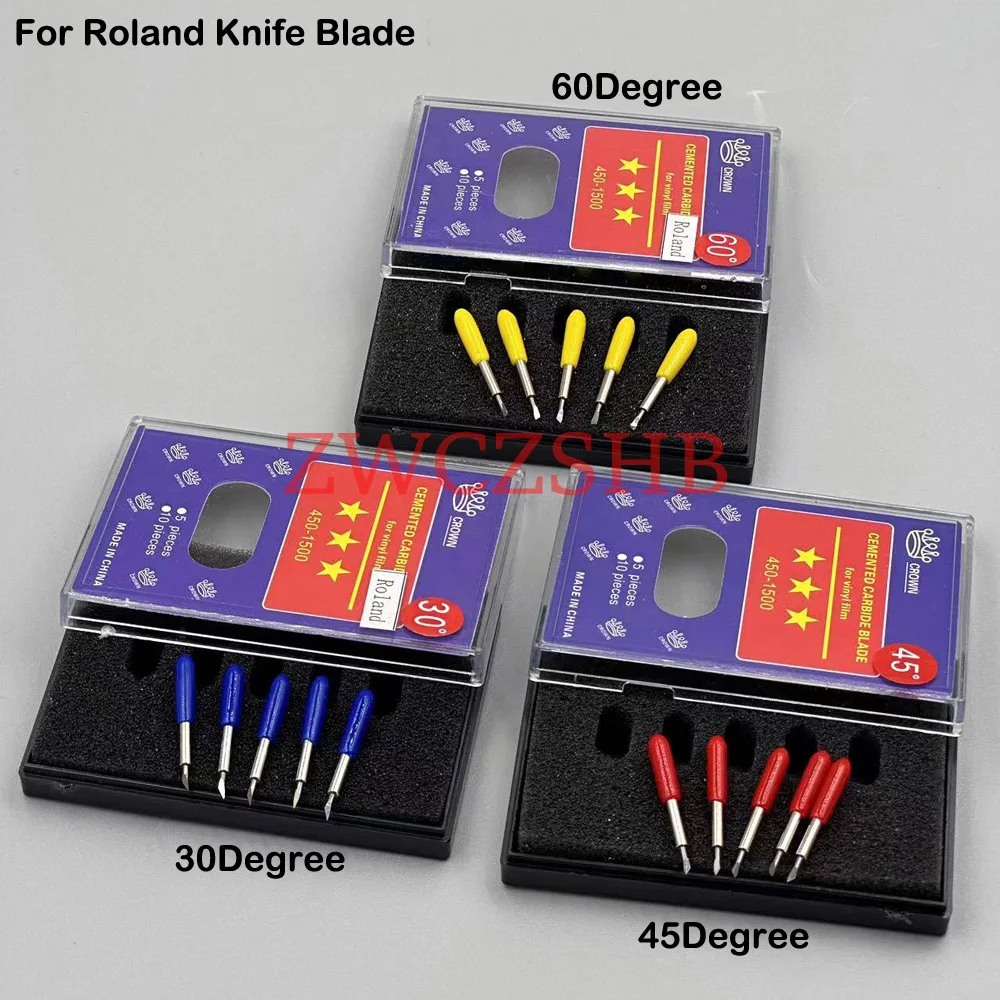 10PCS Roland Schneiden Plotter Messer Klinge 30/45/60 Grad Hartmetall Klinge Für Roland XC540 SP540 VP300 VP540 VS420 BN20 – Detail 1