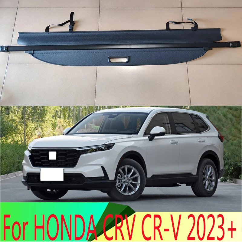 For HONDA CRV CR-V 2023+Global Versatile Aluminum+Canvas Rear Cargo Cover Privacy Trunk Screen Security Shield Shade Accessories