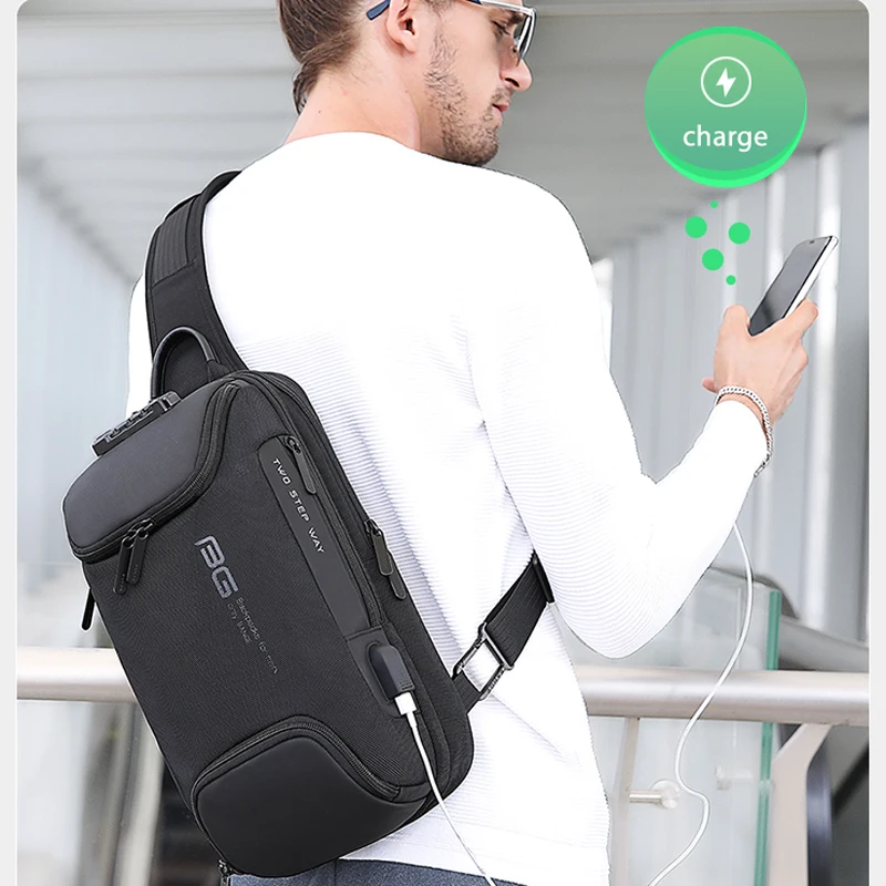 Men\'s bag Anti-theft Chest Bag Multifunction Crossbody Bag Man Shoulder Messenger Bags Male Waterproof Short Trip usb charger