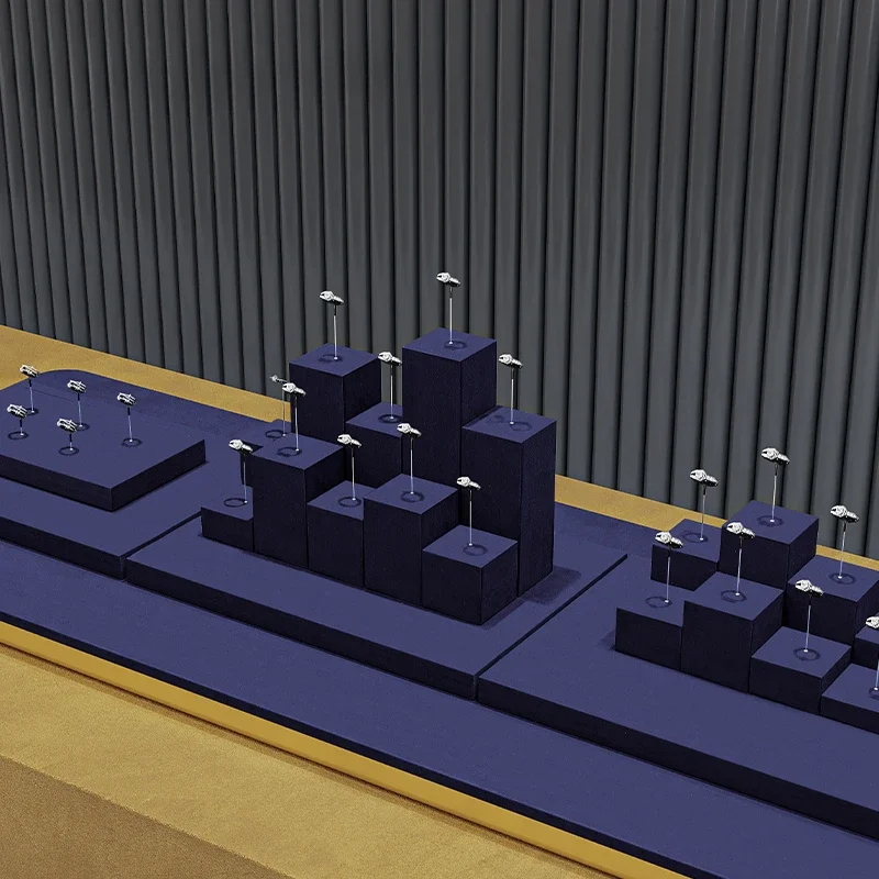 

Высококачественная стойка для демонстрации ювелирных изделий, искусственное роскошное кольцо из микрофибры, реквизит для демонстрации ювелирных изделий с жемчужинами и бриллиантами