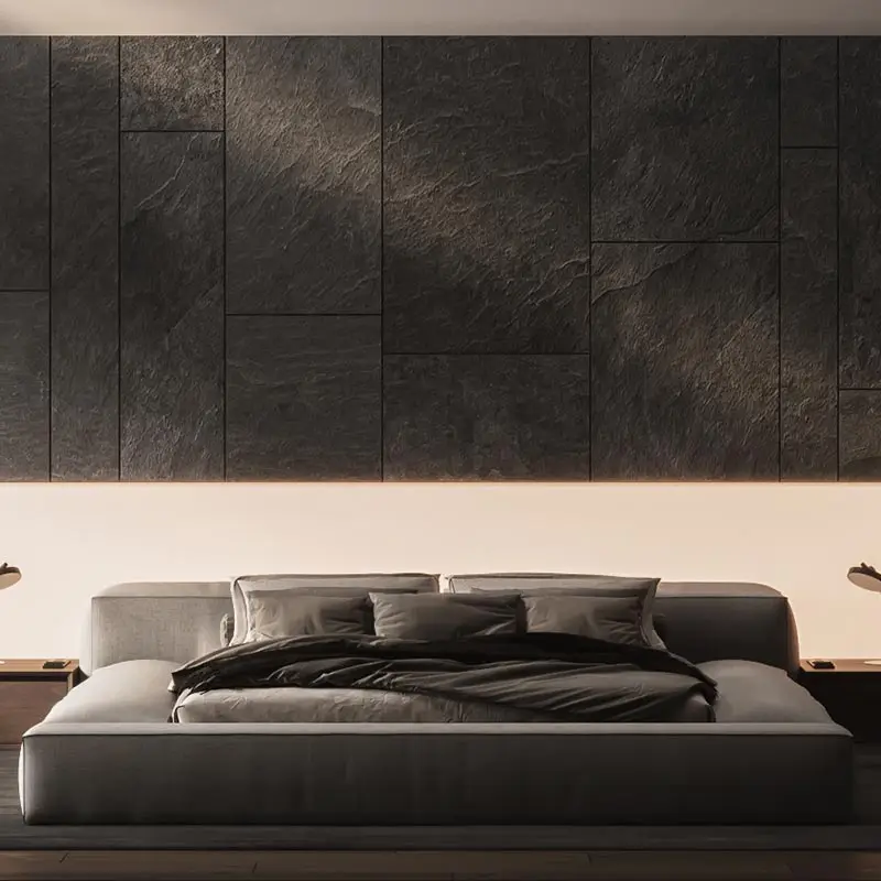 سرير ياباني فاخر، منضدة كينج بسيطة، سرير فرنسي، صالة مزدوجة، ملحقات أثاث غرفة النوم