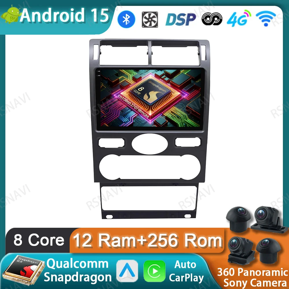 

Car Radio Android 15 For Ford Mondeo Mondeo 3 2000 2001 2002 2003 2004 2005 2006-2007 GPS Multimedia Head Unit Qualcomm DSP QLED