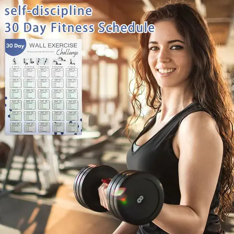 30 일 벽 운동 챌린지 플래너, 30 일 홈 운동 피트니스 체크 인 레코드 시트