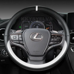 극세사 가죽 자동차 핸들 커버, 렉서스 is250 RX350 is350 GX460 is300 ES350 RC LS NX CT200h 용 자동차 액세서리