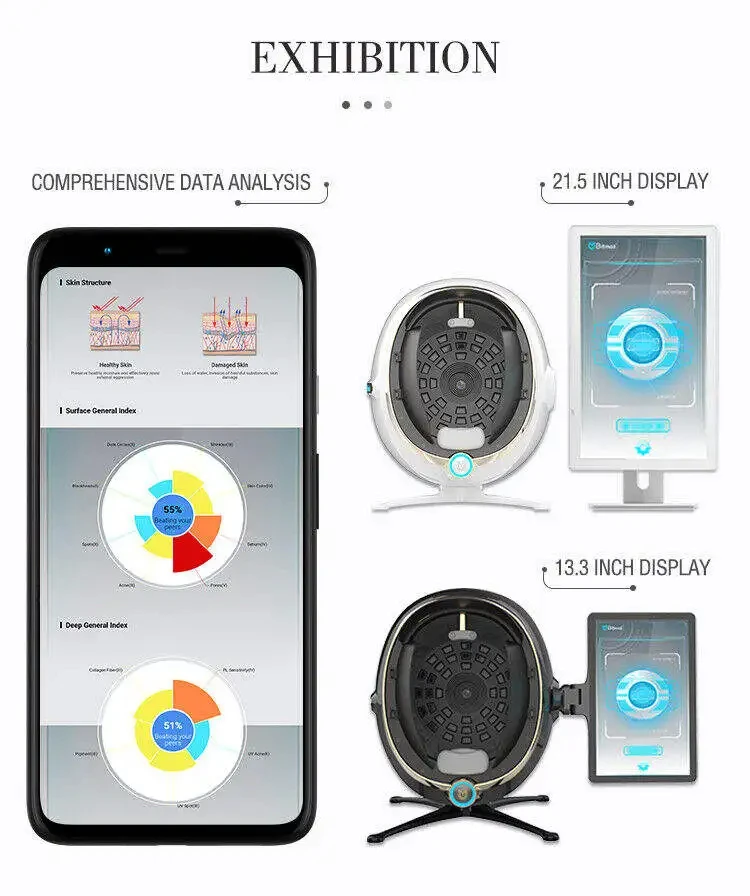 3D Skin Care Facial Analyzer Monitor magic mirror skin analyzer Detector Camera facial machines salon professional 2024