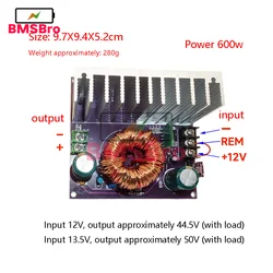 600W 12V to 45V48V50V high-power boost power supply board tpa3255 tas5630 speaker amplifier board