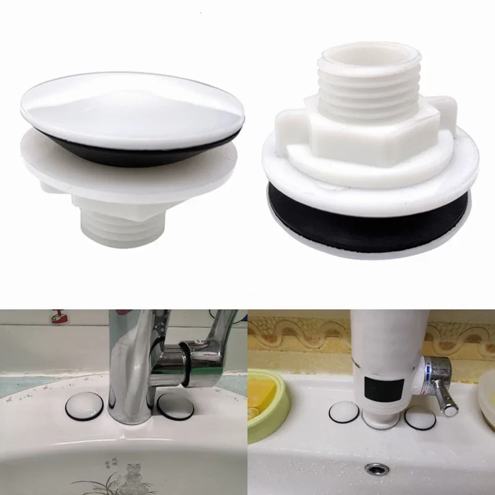 Plastic Sink Hole Leakproof Cover Overflow Cover Round Overflow Ring-Plug For Bathroom Kitchen Ark Faucet Basin Sealed Tool