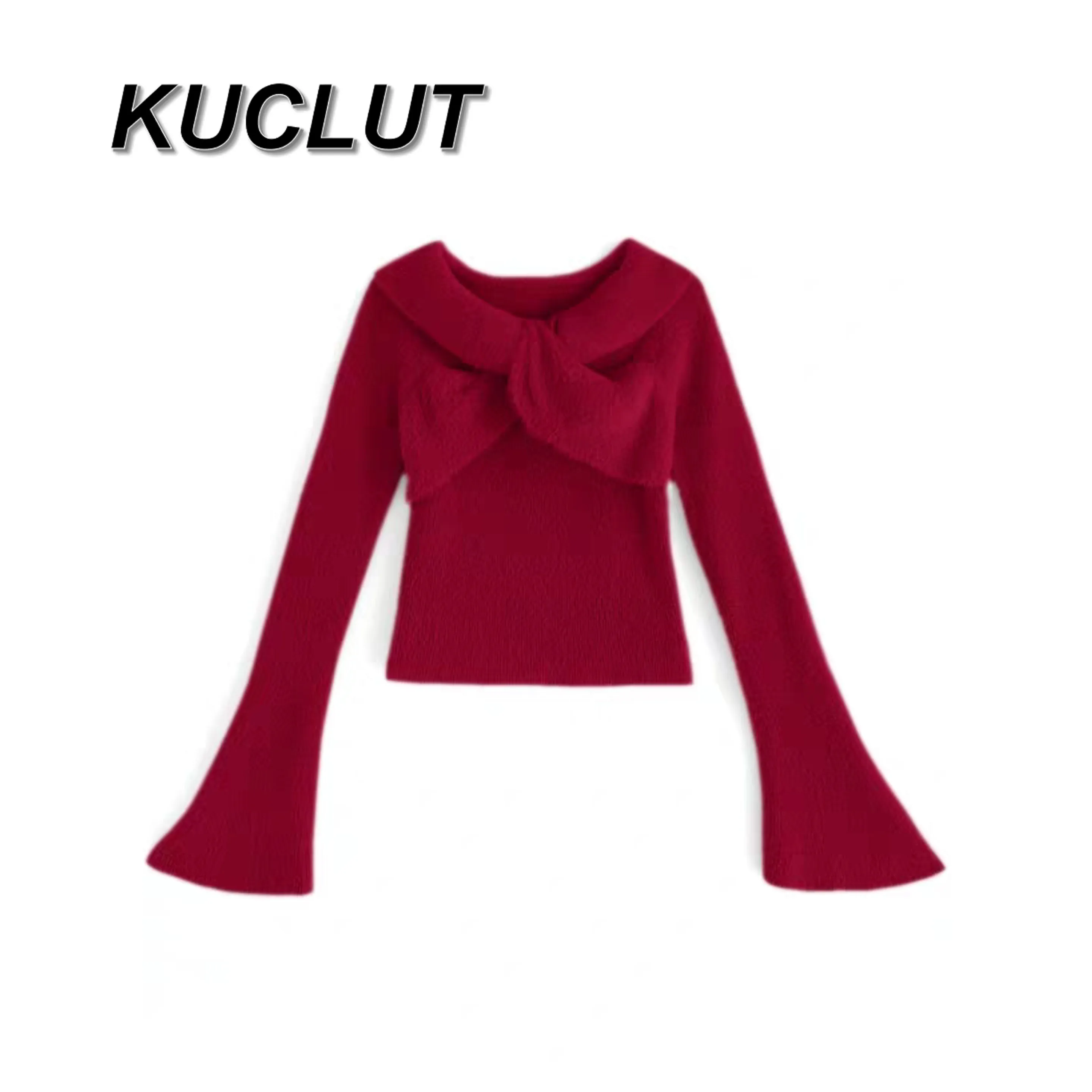 

2026 New Japanese Style Off-Shoulder Knitted Pullover Autumn Winter Fashion Sweet and Cute Knitwear Sweater Tops for Women