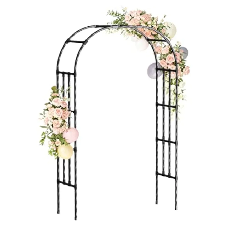 

Garden Arch Trellis, 4.9x8.5FT Metal Garden Arbor for Climbing Plants Outdoor, Wedding Archway for Lawn Patio Backyard Ceremony