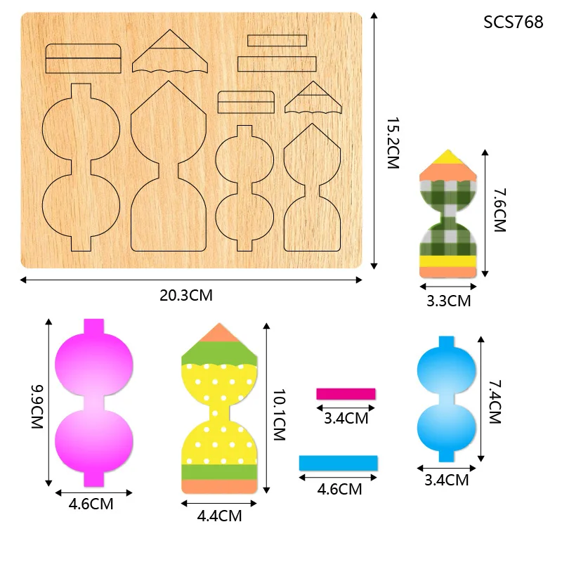Wooden Bowknot Cutting Knife Die, Used with the Machine, SCS768