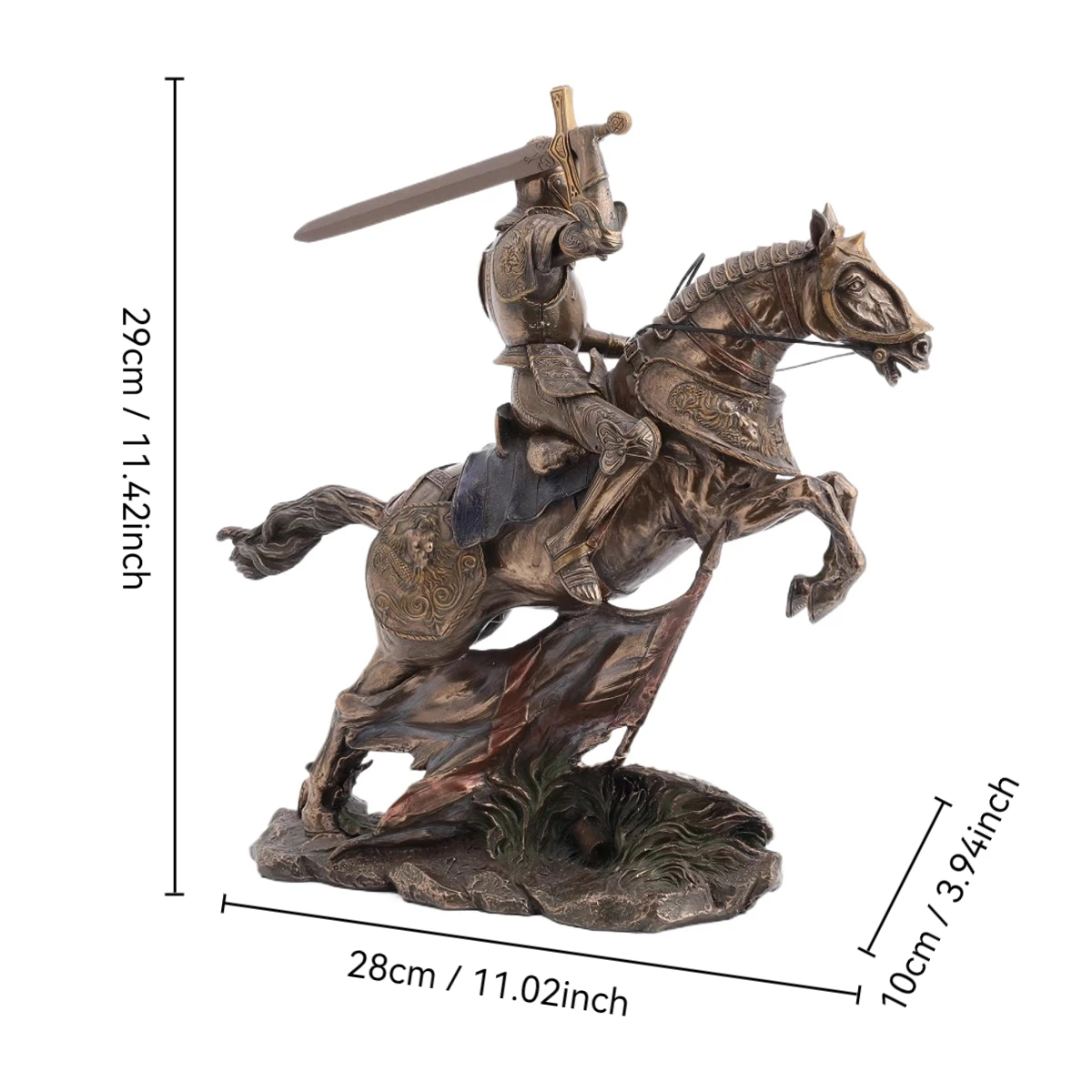 Ancient Roman Knight Arts and Crafts Furnishing Articles Creative Living Room Office Decoration Culpture Crafts Statue