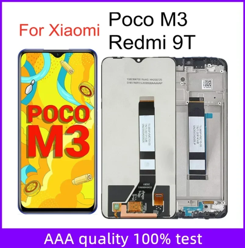 

LCD For Xiaomi POCO M3 M2010J19CG LCD Display Touch Screen Assembly Replacement For Redmi 9T M2010J19SG, M2010J19SY LCD Display