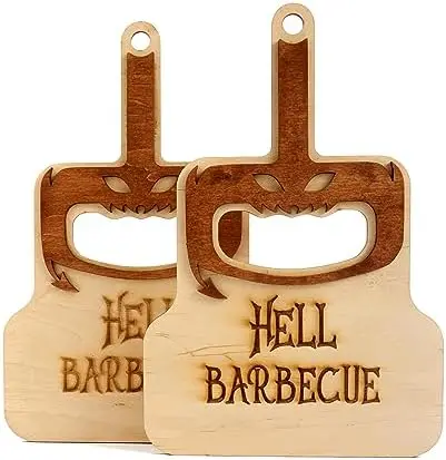 

OFXDD BBQ Hand Fan 2 Pcs - Wooden Grill Blower for Camping, Picnic, Outdoor Cooking