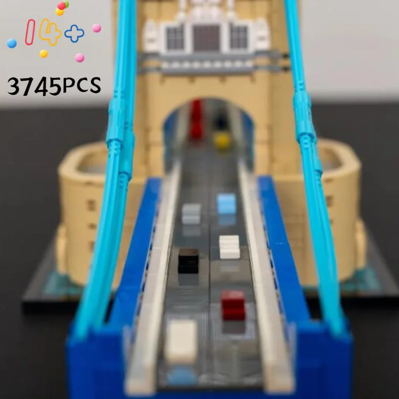 Nouveauté 2026 : Ensemble de construction à collectionner de 3745 pièces représentant les emblèmes emblématiques de Londres, le Tower Bridge, jouets stimulants pour adultes, cadeaux d'anniversaire.