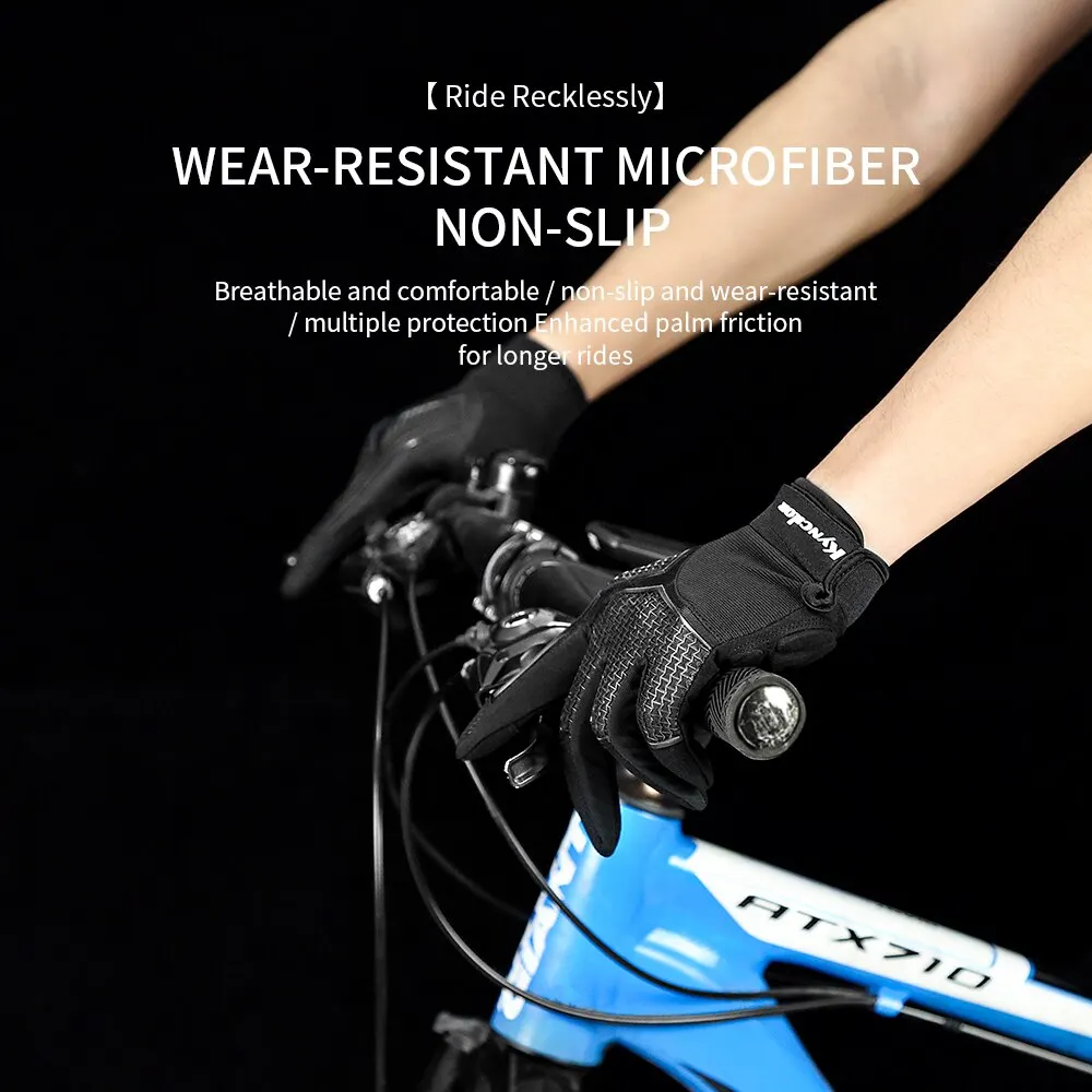 MTB Cycling Gloves for Men and Women, Black, Touch Screen, Road Bike, Gym Riding, Silicone Gel, Bicycle, Motorcycle