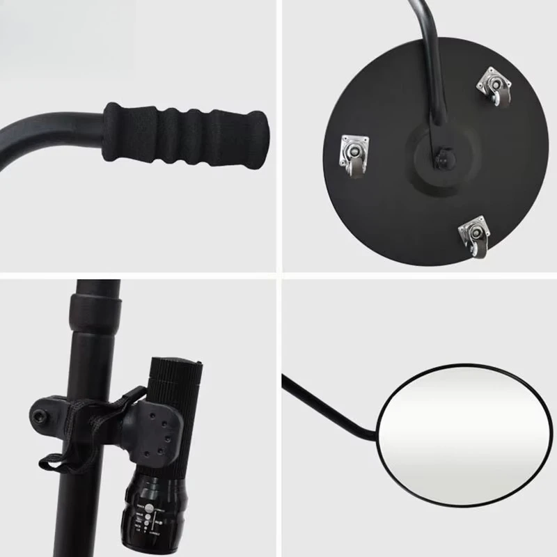 Portable telescopic inspection safety convex mirror handheld tool