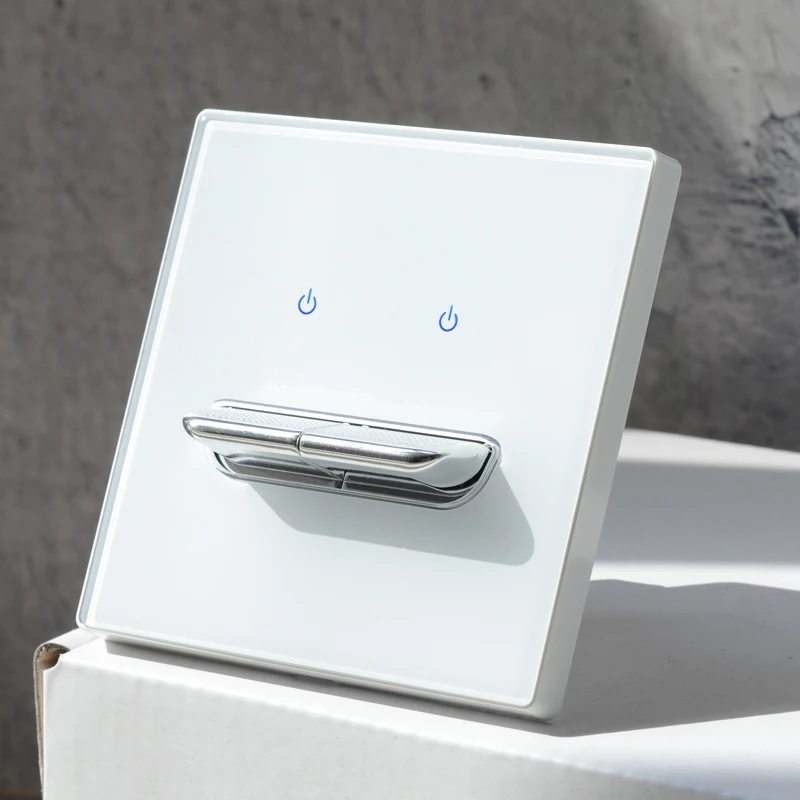 

Настенная розетка с USB-портами, универсальная стандартная электрическая вилка из белого стекла со светодиодным тумблером, настенный выключатель