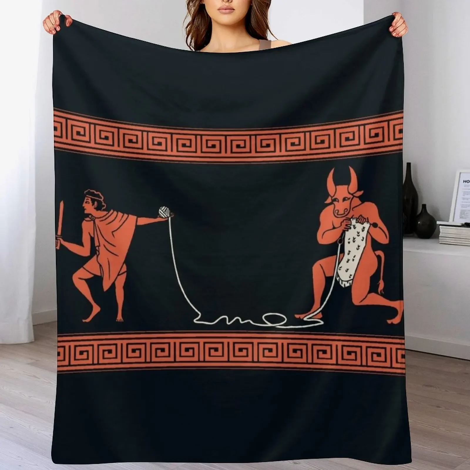 

Crafty Minotaur Throw Blanket Single Hairy Flannel Fabric Blankets