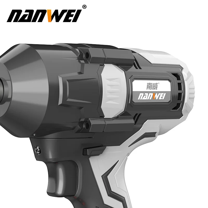 NANWEI Industrial Brushless Lithium Wrench 600N Super Torque Cordless Electric Wrench Easy Removal Of Car Tires