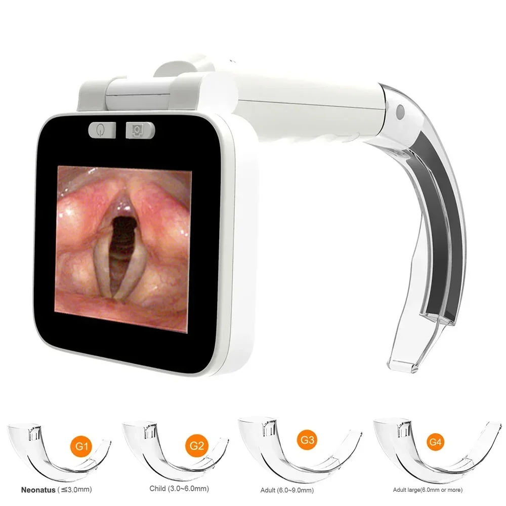 Veterinary Digital Video Laryngoscope with 4PCS Blades Carry Box 3.5