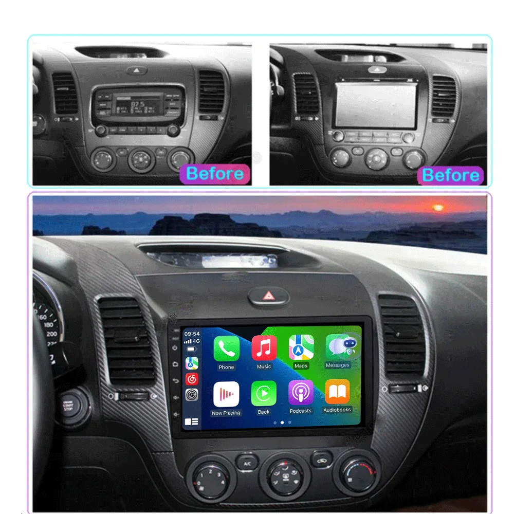Car Radio Android 16 Carplay For Kia Cerato 3 K3 Forte 2013 2014 2015 2016 2017 2018 Auto Stereo Multimedia Player GPS Navigatio