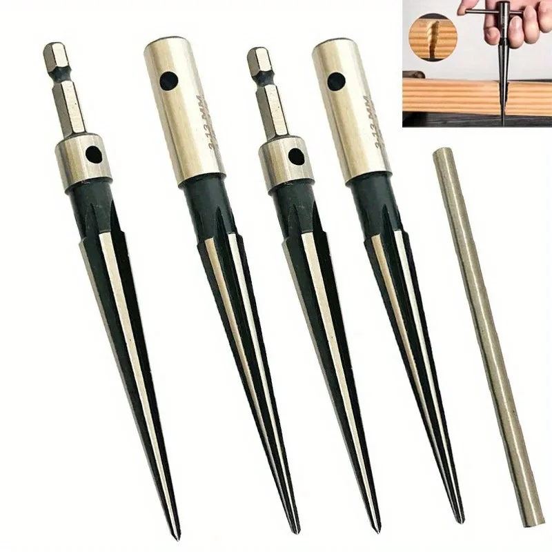 3-13mm&5-16mm Taper Reamer Hand Metal Reamer Deburring Enlarge Pin Hole Handheld Reamer for Wood Metal Plastic Drilling Tools