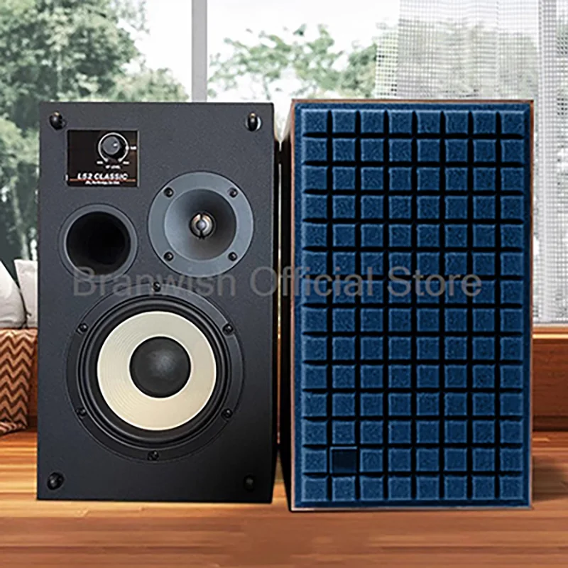 2-Wege-Regallautsprecher 10–75 W Lautsprecher HiFi 5,25 Zoll Pure Pulp Woofer 4 Ohm klassisches Audio für Heimkino PC Gamer 1 Paar