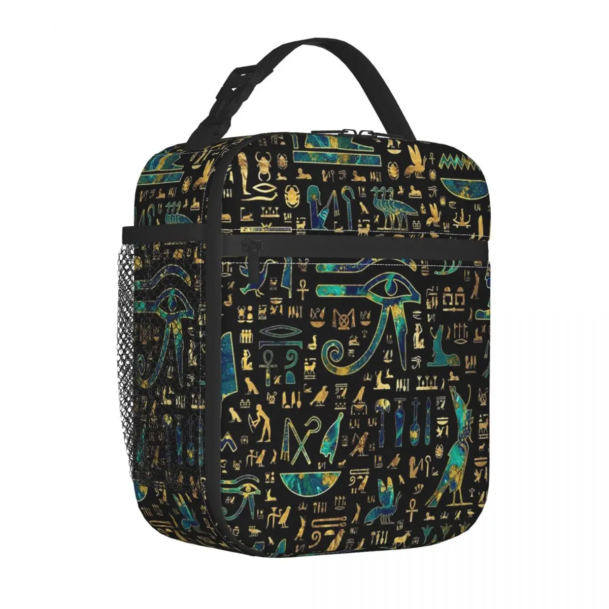 

Ancient Egyptian Hieroglyphs Insulated Lunch Bag Egypt Storage Food Box Reusable Thermal Cooler Lunch Box School